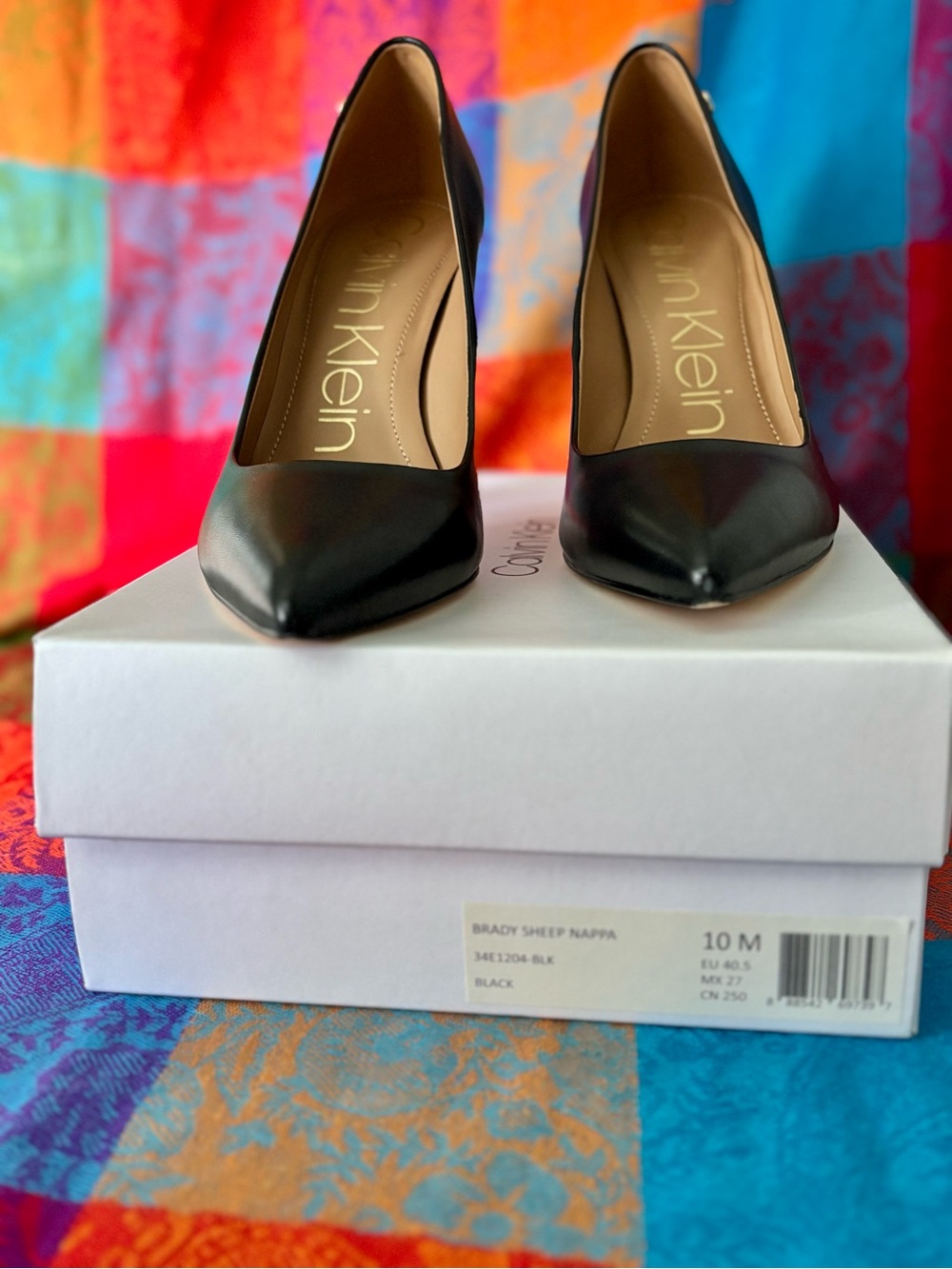 Calvin Klein Brady Black Leather Pointed Toe Stiletto Pumps - Only Worn Once - Picture 4 of 4